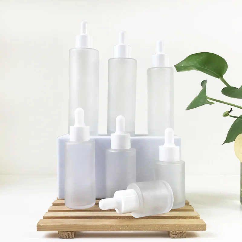 Fľaša s kvapkadlom 20 ml-100 ml trubice na matné sklenené aromaterapeutická tekutina pre základné masážové ropné pipety Popet Fľaše nádoby