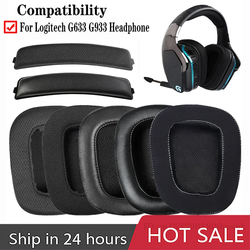 G 633 G 933 Ušové vankúšiky pre logitech G633 G933 Slúchadlá náhradné penové uší vankúše