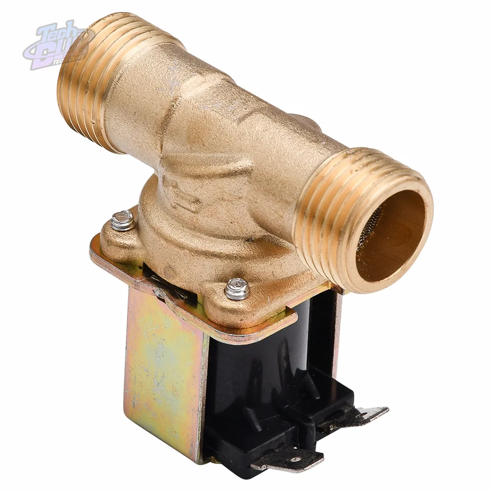 G1/2 '' Mosadzný elektrický solenoidný ventil N/C 12V 24V 220V Vodný vzduchový spínač pre solárne ohrievacie vodovodné príslušenstvo