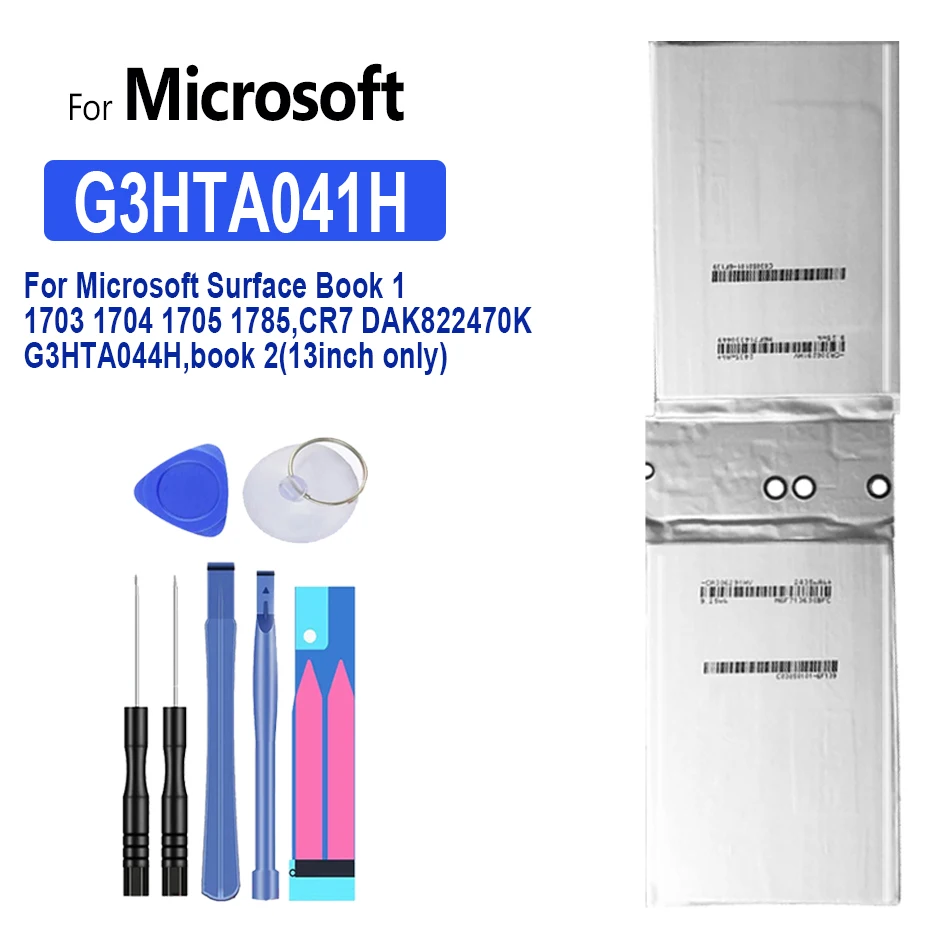 G3HTA044H batéria 2387mah/6800 mAh pre Microsoft Surface Book 1 13,5 palca 1705 Klávesová základňa 1703 SCREE 1704 CR7 DAK822470K