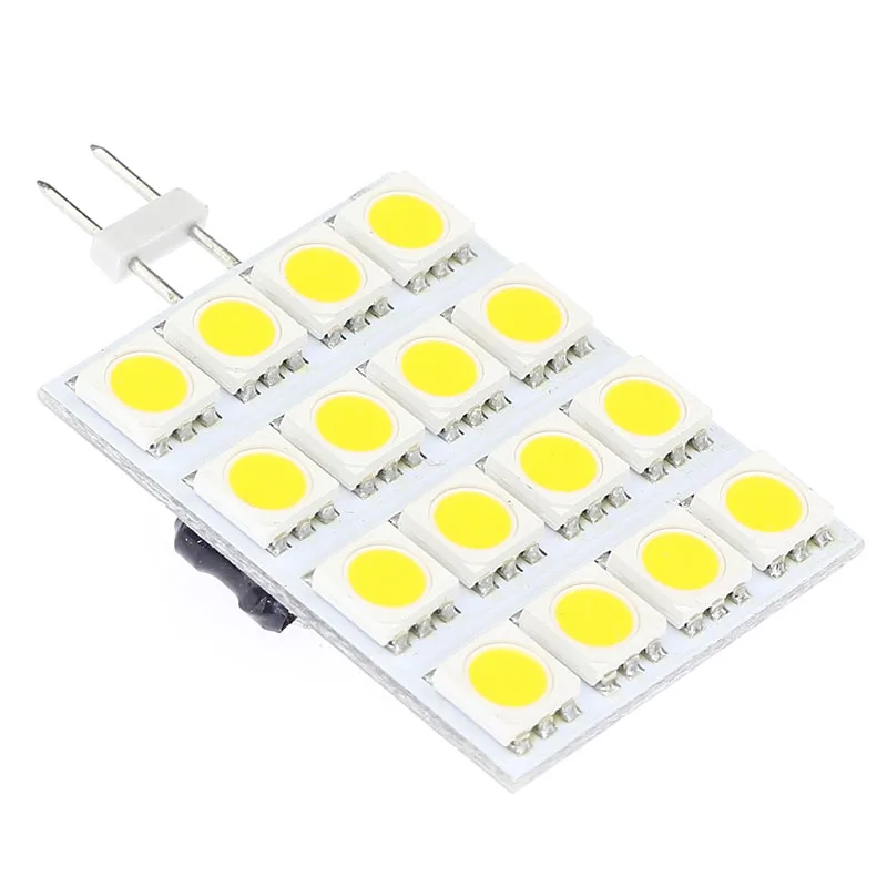 G4 LED BI PIN LAMP LAMP 16LED 5050SMD 12V 24V AC/DC10-30V Plochý štvorcový typ 320-352LM LED svetlo LED 20W 30W Vymeňte
