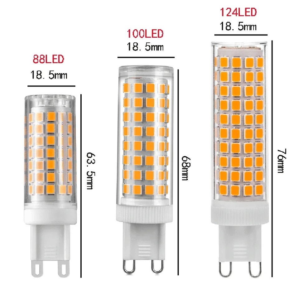 G9 LED žiarovka LAMP 8W 10W 12W 110V-240V Mini kukuričná žiarovka Light 2835SMD 360 Uhol lúča Vymeňte halogénové lustrové svetlá