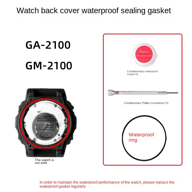 GA-2100 GM-2100 Vodotesný prsteň prsteň pre kruh pre Casio G-Shock GA2110 GM2100 O Kruhový tesniaci tesniaci krúžok Vodotesná pasta