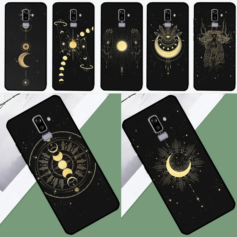 Galaxy Moon Stars Phase Totem Art Pase pre Samsung Galaxy J5 J3 J7 J1 A3 A5 2017 2016 J4 J6 J8 A7 A9 A6 A8 Plus 2018