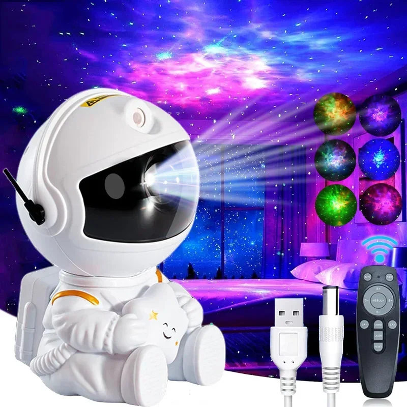 Galaxy Star astronaut projektor Svetelné hviezdne oblohy Portjektory lampa dekorácie izba izba hmloven