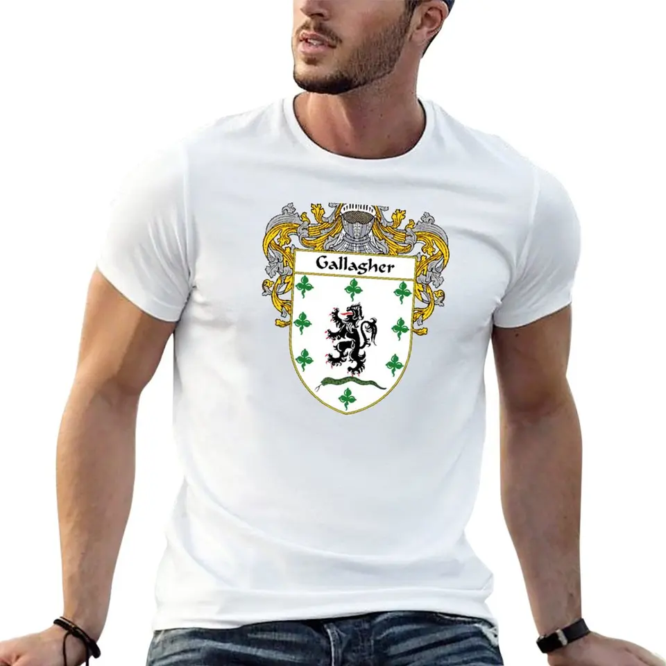 Gallagher Coat of Arms/Family Crest Tričko Tričko rýchle sušenie Tričko krátke tričko Svoje tričko Tričko ťažké tričká pre mužov