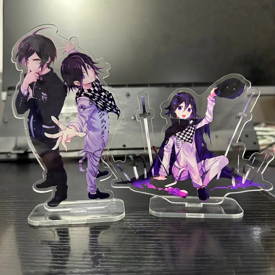 Game Danganronpa Anime postava Kokichi Oma Komaeda Nagito Akrylové stojany modelové taniere Distor Destrec Resserv Sign Sign Fanúšikovia darček 15 cm