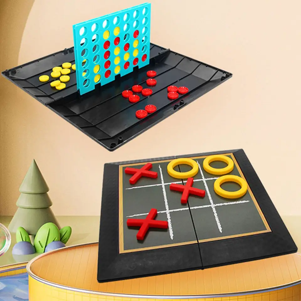 Game Game Toe Game Noughts a Crosses Game Educational Tabletop Blocks Board tradičná hra XO šachová stolová hra pre cestovanie