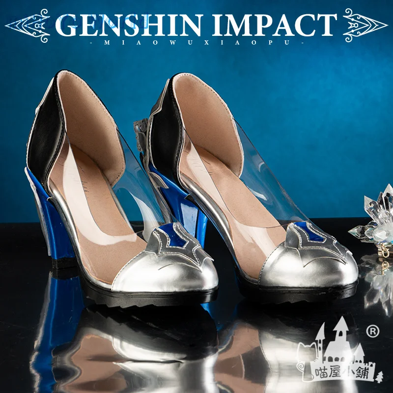 Game Genshin Impact Eula Cosplay topánky Party Roly Doplnky rekvizity Transparentné vysokohorské topánky Comic Con narodeniny vianočné darčeky