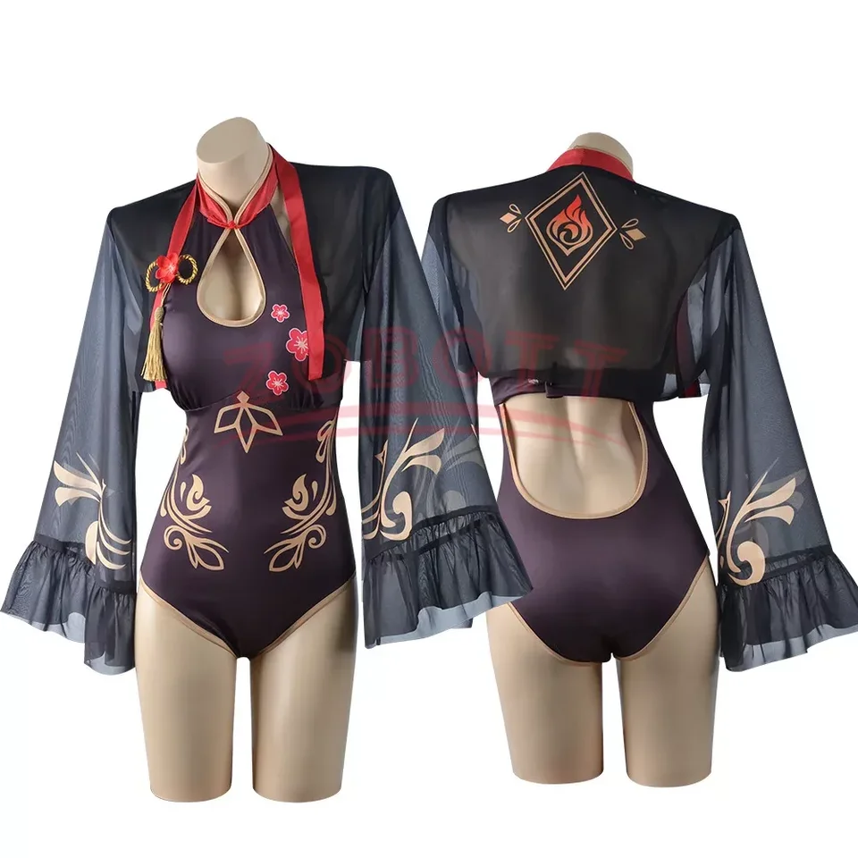 Game Genshin Impact Hutao Cosplay kostým Hu Tao Swimsuit Woman Dievča