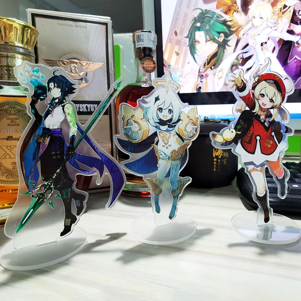 Game Genshin Impact Stand Up Parstal Acryl Figure stojan modely tanier stola dekorácie Barbara roztomilé stojace znamenie skvelé darčeky