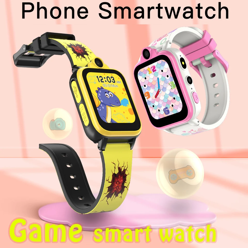 Game Kids Smart Watches Telefón Call 18 Games 2 fotoaparáty s baterky Pedomer Video MP3 Alarm pre dievčatá chlapcov pre deti digitálne hodinky