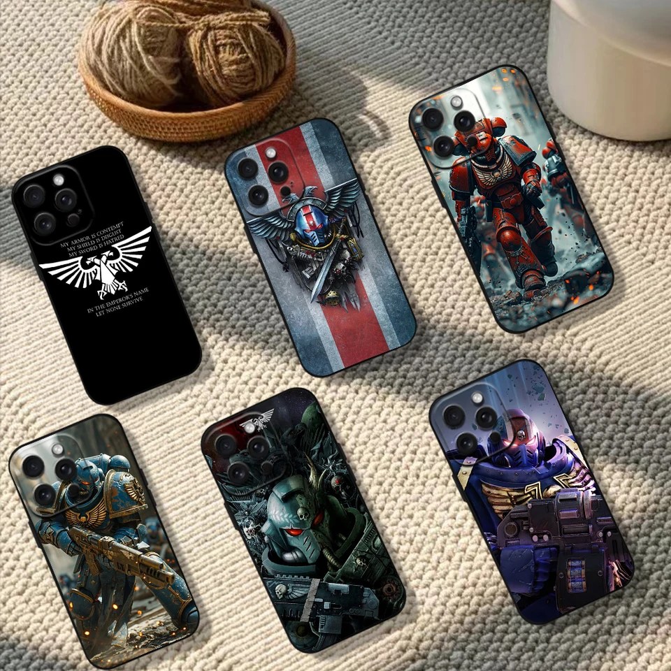 Game S-Space M-Marine Puzdro pre iPhone 11 12 13 14 15 16 Pro Max Plus čierny silikónový mäkký puzdro