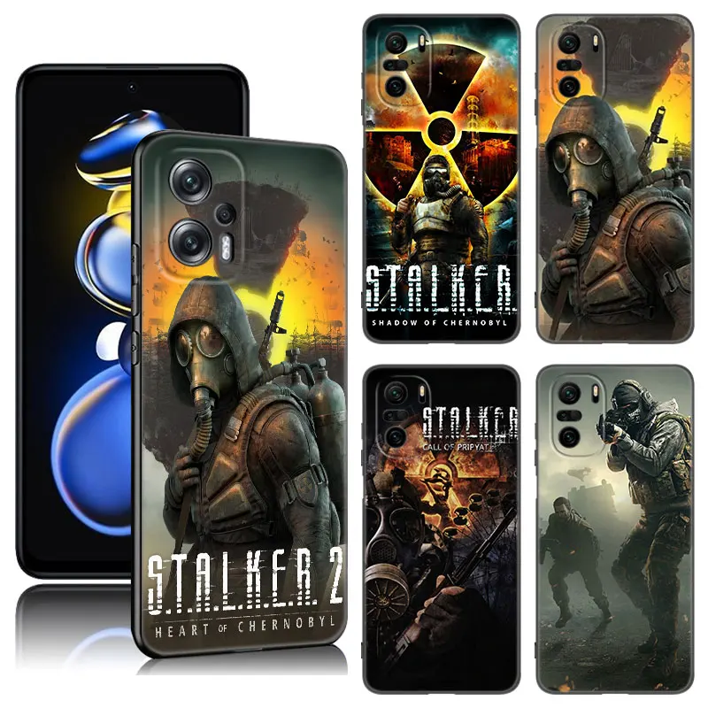 Game Stalker Clear Sky Black Silikone Puzdro pre Xiaomi Poco X3 X4 NFC F5 M3 M4 M6 X5 X6 Pro F3 F4 GT 5G C55 C65 M5