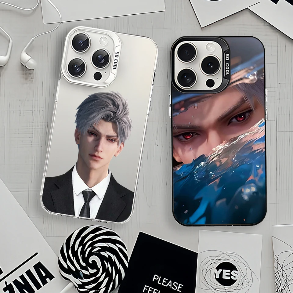 Game Sylus Love a Deepspace pre iPhone 11 12 13 14 15 16 Pro Max Plus čierna biela nárazová odolná voči laseru IMD Pase Case