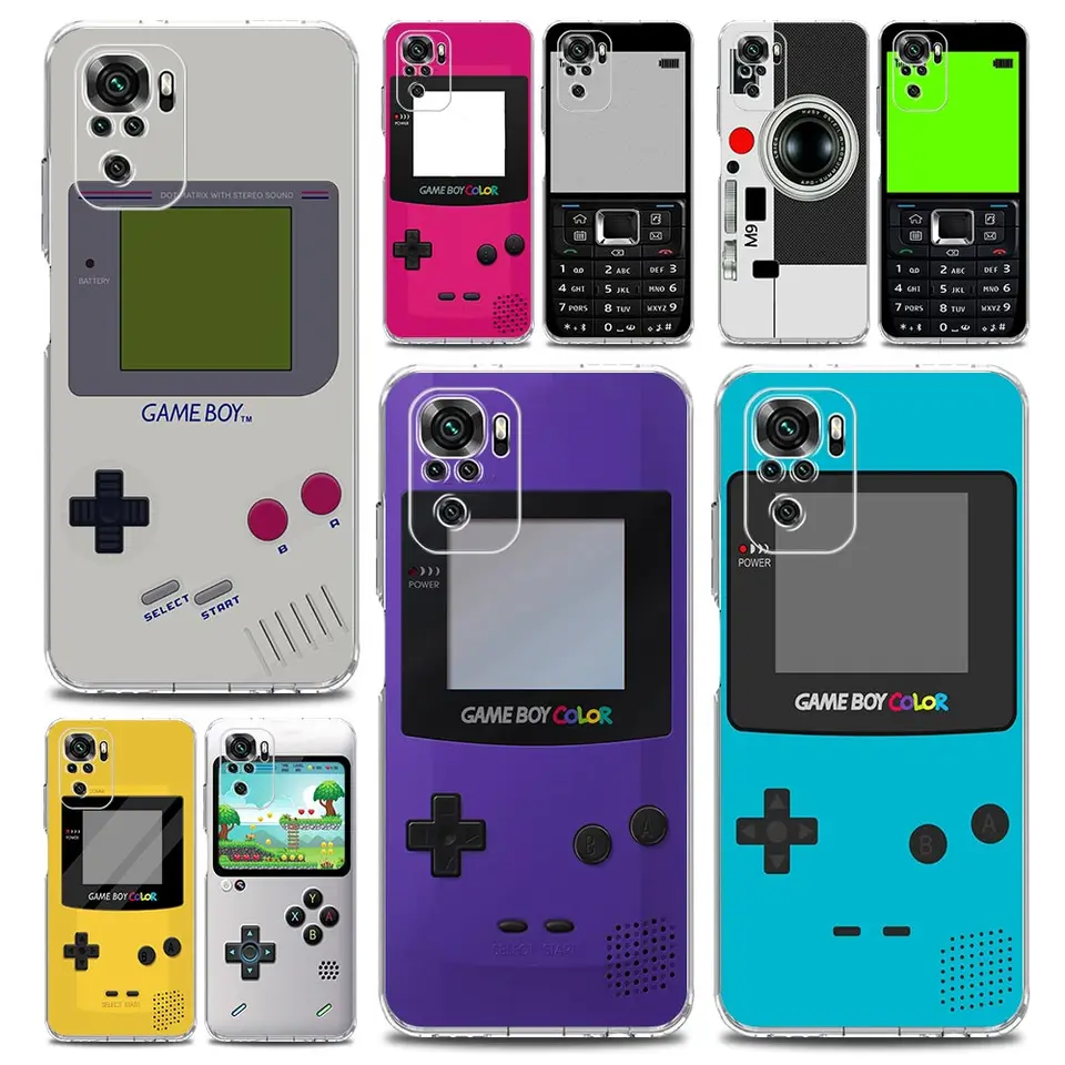Gameboy Boy Game Pase Pase pre Xiaomi Redmi Note 13 12 5G 9S 9 8 10 11 Pro Plus 4G 9T 13C 12C10C 9C 9a 7 Clear Cover