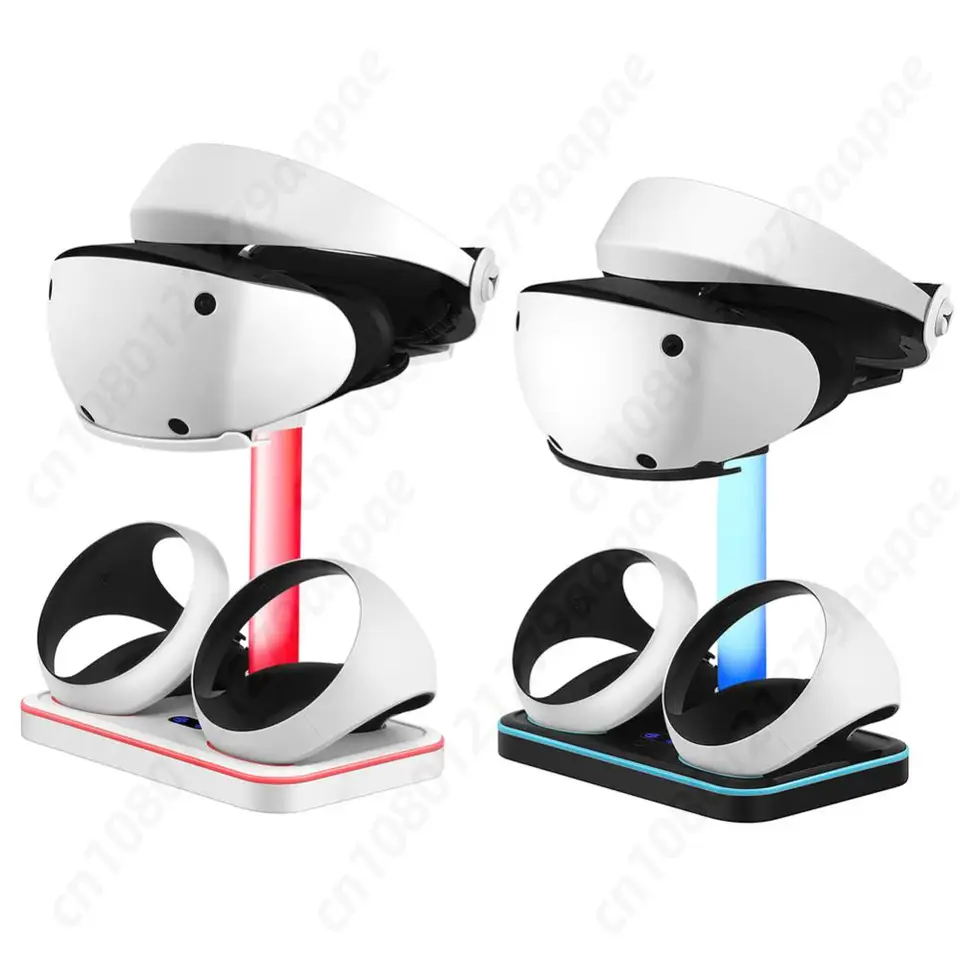 Gamepad nabíjanie stojan farebný RGB ľahký ovládač hier nabíjačku nabíjačky Skladovacie okuliare náhlavné súpravy Príslušenstvo pre PS VR2 JoyPad