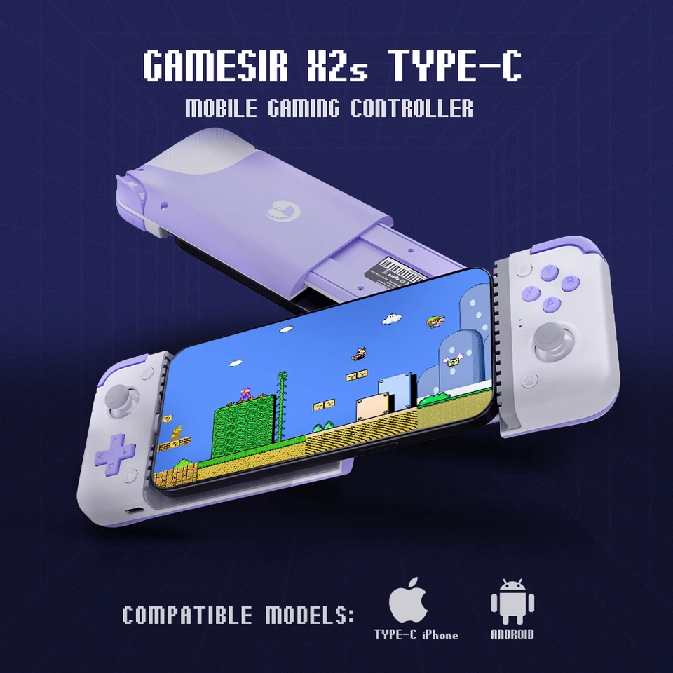 Gamesir X2S Gamepad Mobile Controller s Hall Effect Stick for iPhone Joystick Android Type C PS Cloud Game