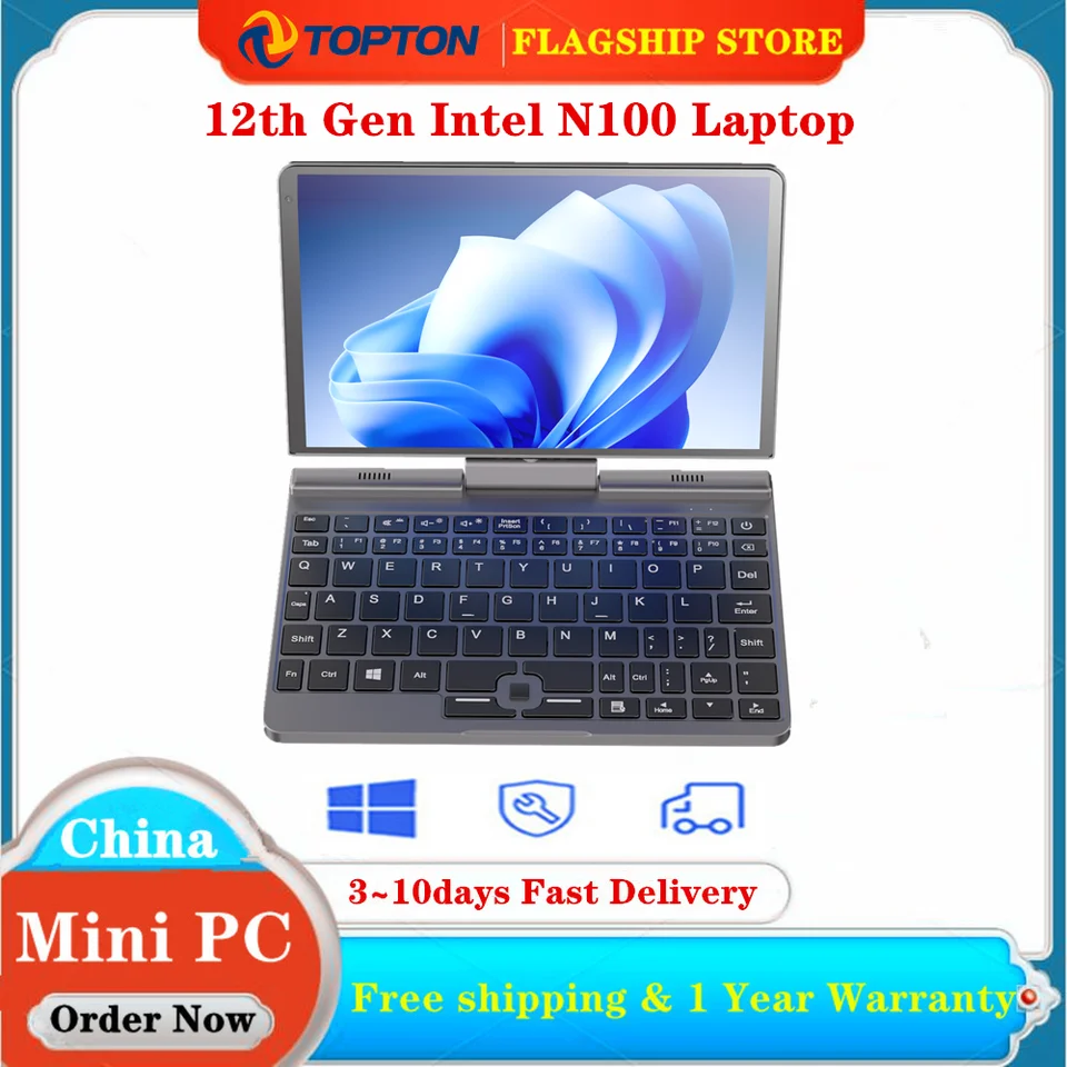 Gaming Notebook P8 12. Gen Intel N100 Mini Runcheld Laptop 8 palcov dotyk IPS obrazovky 12g DDR5 Windows11 tableta 2 v 1 WiFi6 BT5.2