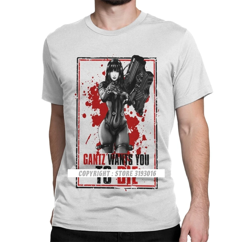 Gantz potrebuje krvné tričká pre mužov bavlnené tričko Kei Kurono Kato Masaru Reika Anime Anime Japan Manga Tees Camisa