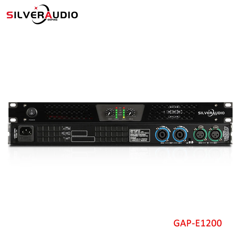 GAP-E1200 Profesionálny riadiaci riadenie triedy D Zosilňovač výkon Power fázy Performance Audio DJ Vhodný pre pásmo/KTV/domáci systém