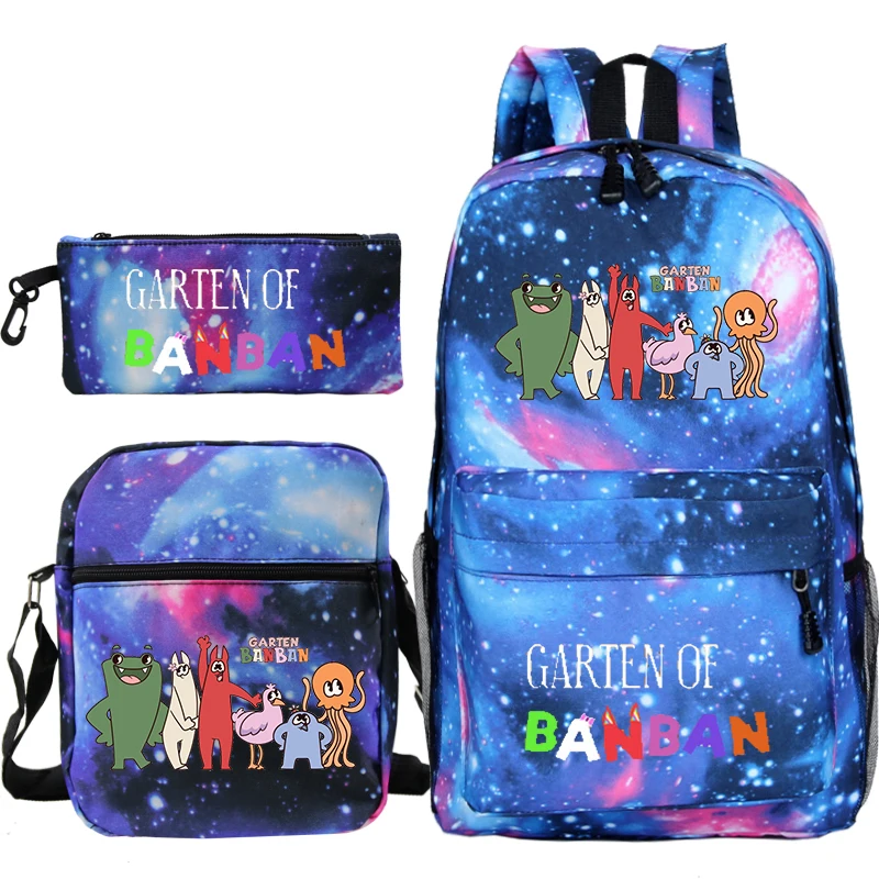Garten z Banban batoh na ramene tašky s ramenom Pen 3PCS/Set Boys Girls Schoolback Študenti Karikačný bookbag cestovanie Rucksnack Sport Bags