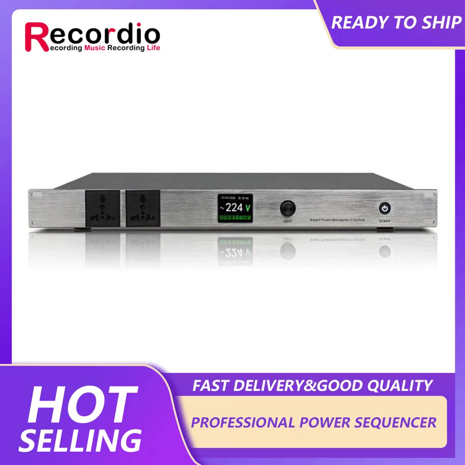 GAX-108 Professional 10 kanálov DJ Controller Power Sekvencia LED displej s centrálnou riadiacou sériou