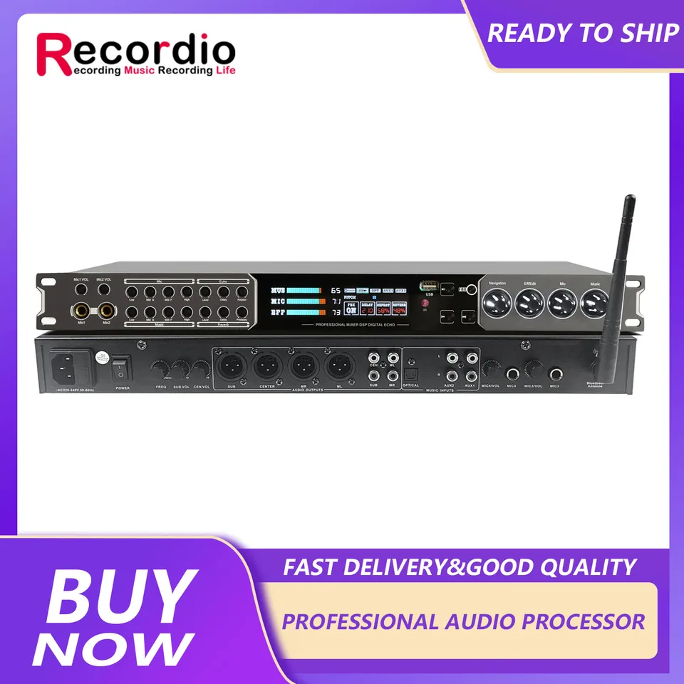 GAX-G500 Professional KTV predp-amplifikátor Home Bluetooth USB Optické vlákno Vstupné konferenčné fáza Výkonný zvukový procesor