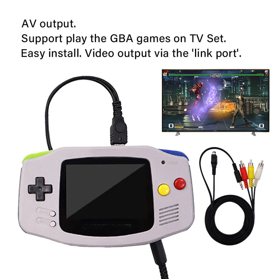 GBA obrazovky IPS TV Out LCD LCD Náhrada 8 farieb jasnosť nastaviteľná pre Game Boy Advance for GBA Console náhradné diely