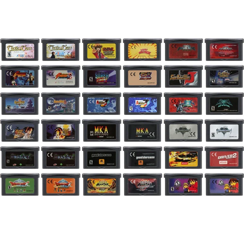 GBA Video Game Case Console Card 32 Bit Dragon Quest Grand Theft Auto Kingdom Hearts Shining Soul Tactics Ogre pre darček