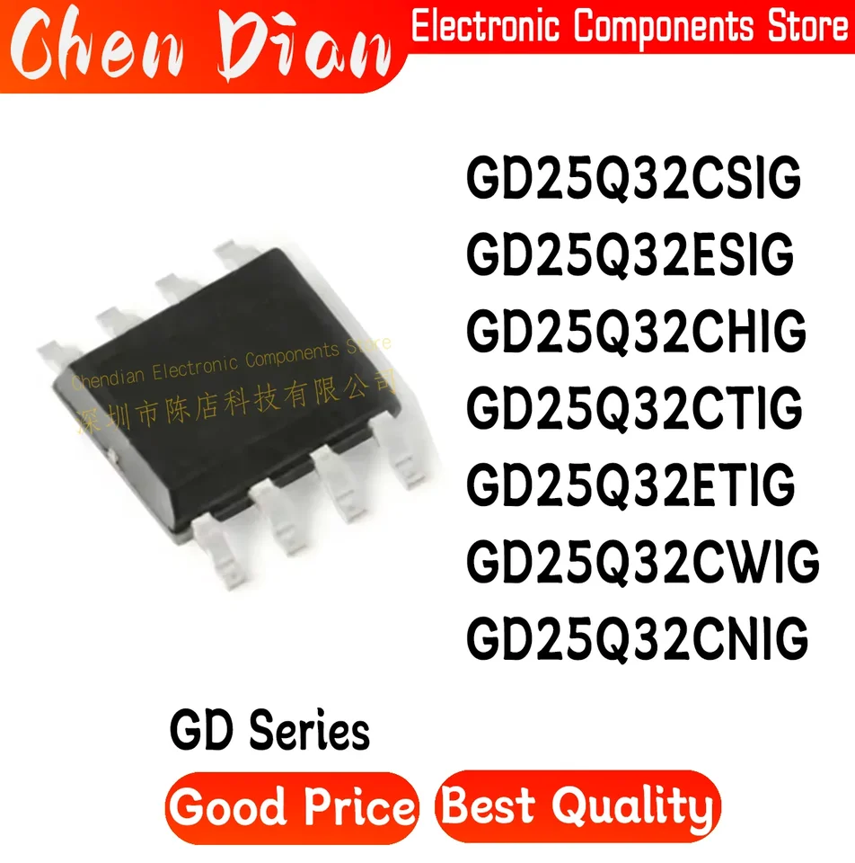 GD25Q32CSIG GD25Q32ESIG GD25Q32CHIG GD25Q32CTIG GD25Q32ETIG GD25Q32CWIG GD25Q32CNIG séria GD25Q32 Nové originálne originálne originálne originálne