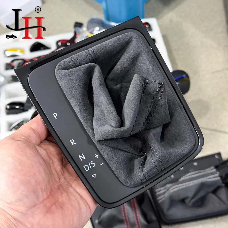Gear Gomb pre VW Golf MK7 Golf 7 DSG Kožená smenu Handball Zostava Čierna čiara Matt guľový kĺb Modifikácia auta Interiér