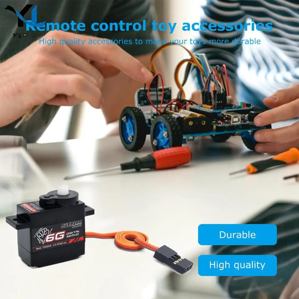 Gear Servo 6G Digital Servo Servo s vysokým krútiacim momentom plastové prevodové koleso Servos DRONE HRICOPTER ČASŤ pre RC CAR FITOVÉ KRIDLO pre lietadlo vrtuľníka