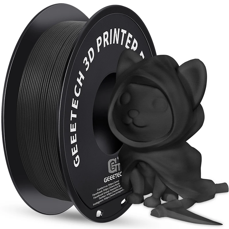 GeeeTech 3D tlačiareň vlákna MATTE PLA PLASKÝ 1 kg 1,75 mm, bez spletene, spotrebný materiál 3D tlač, vákuové balenie, rýchla preprava