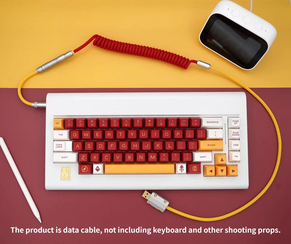 GeekCable Hand vyrábaný prispôsobený mechanický dátový kábel Klávesnice pre GMK téma Maxkey KeyCap Line Evangelion-02 Colorway
