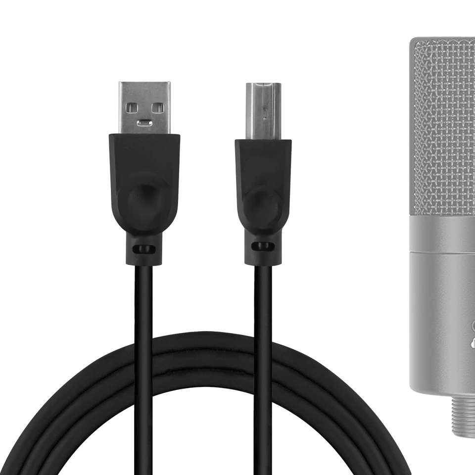 Geekria pre tvorcov USB na USB-B mikrofónový kábel 8 ft / 250 cm, kompatibilný s Fifine K670, K683A, T669, T732, K670B