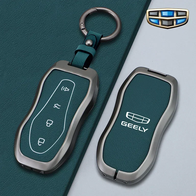 Geely Tugula2020 Azkarra Xingyue Boyue Pro Atlas Pro Geely Tugela Zinc zliatiny kožené auto diaľkové ovládacie kľúče vrecko Ochranný kryt