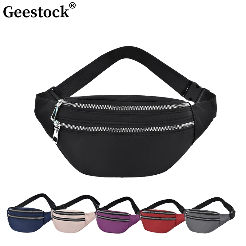 Geestock pásová taška nylon fanny balenie pre ženy neformálne hrudník vrecko na burzu, cestovný remeň, vrecko Športový pás balenie vodotesného telefónu s taškou