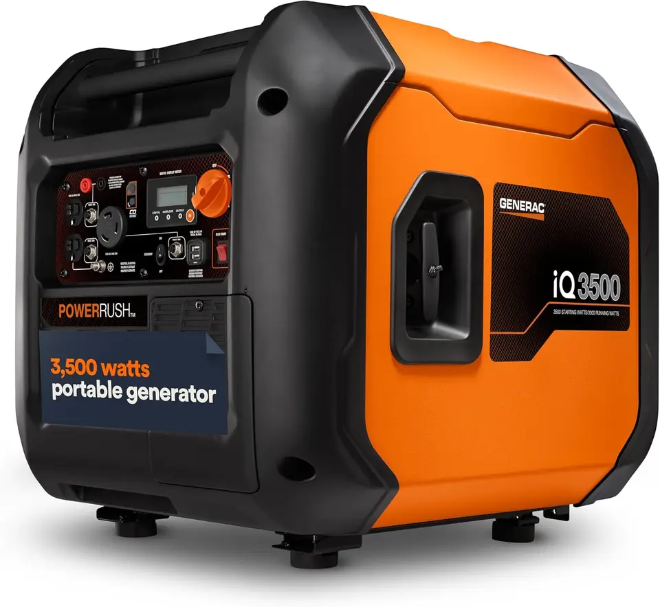 Generac 7723 IQ3500 3 500 -wattový plynový generátor meniča - elektrický štart - ľahký dizajn krytu pre