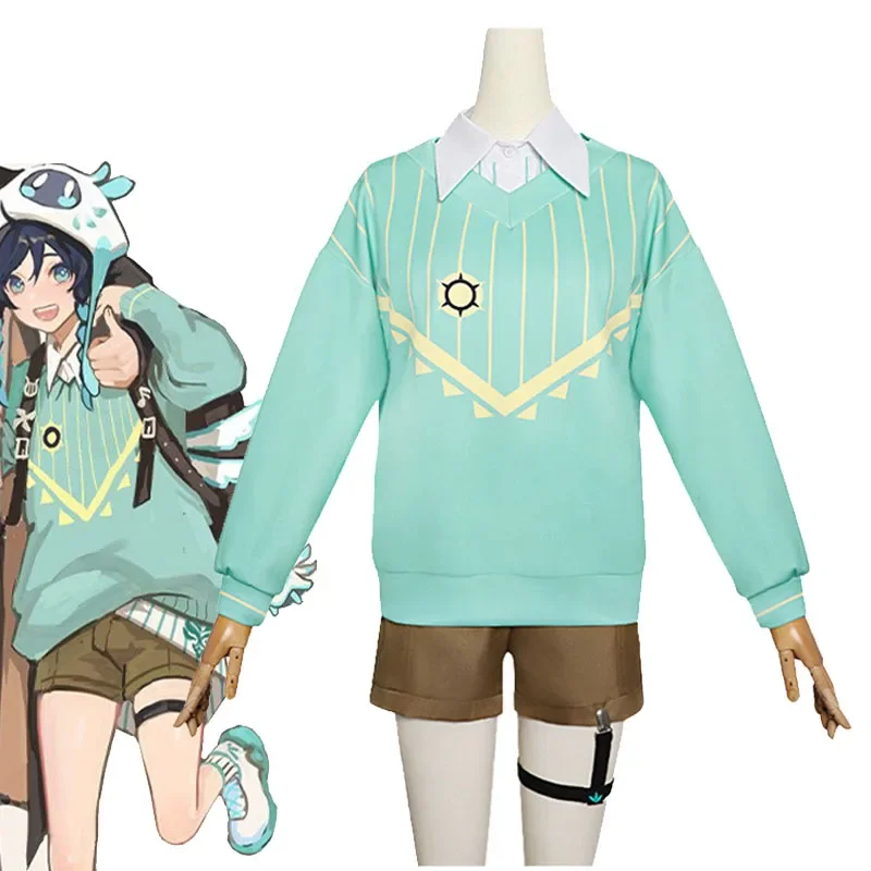 Genshin Impact Barbatos cosplay cosutmes Venti Hoodie košeľa nohavice módne príležitostné prázdniny plné outfit d3441