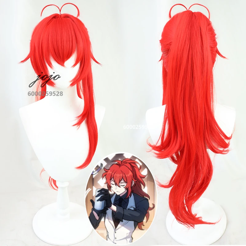 Genshin Impact Game zimuc Ragnvindr Cosplay parochňu parochňu clip clip clip clip clip cap cap cap