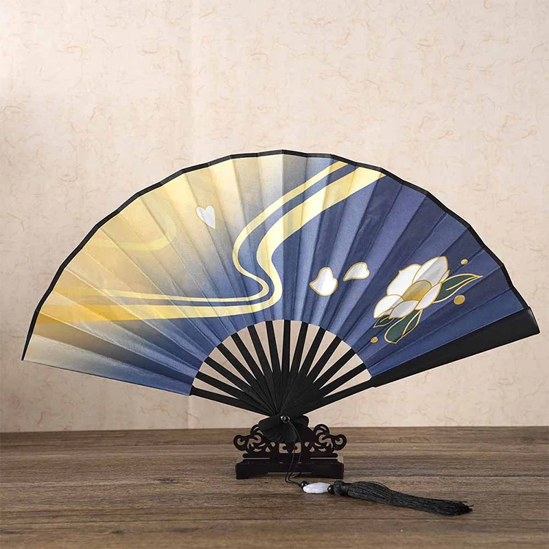 Genshin Impact Kamisato Ayaka Cosplay fanúšik handrika Skladací ventilátor leto odolný prenosný ručný fanúšik cosplay podriadený darček