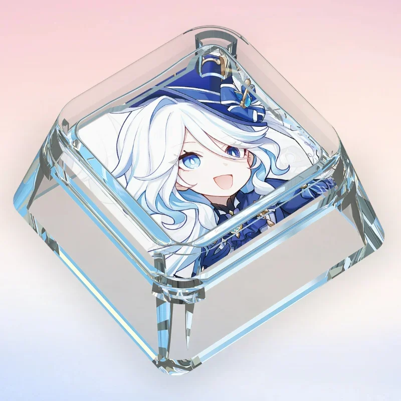 Genshin Impact Keycaps Anime Custom Artisan Point Key Cap Personalizovaný Transparentný pôvodný herný mechanický klávesnica Keycap