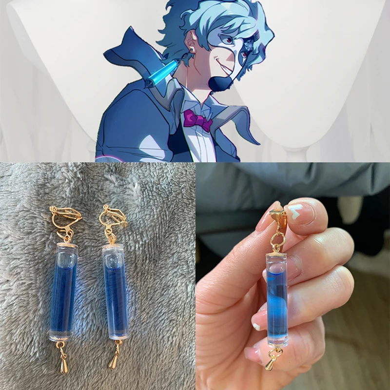 Genshin Impact Snezhnaya Fatui Doctor Dottore Cosplay náušnice Game Ear Clip Halloween Cosplay kostýmy príslušenstvo Animae fanúšikov