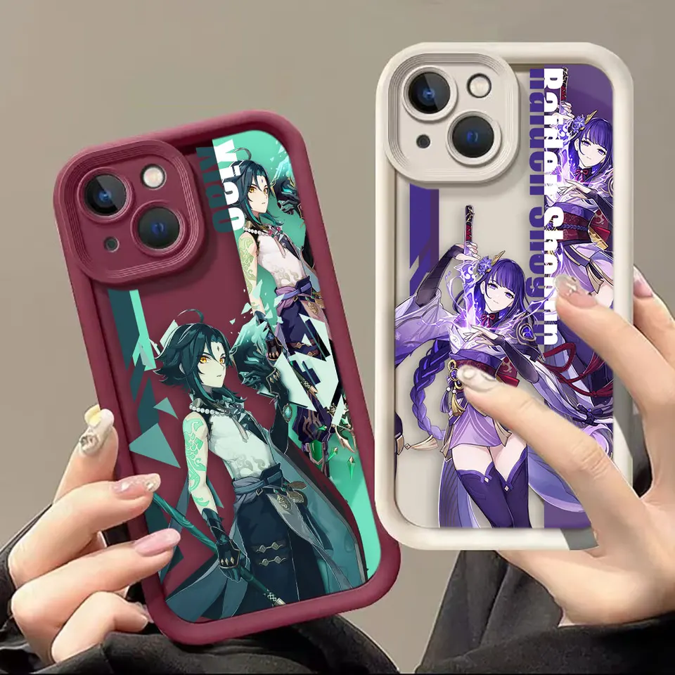 Genshin Impact Yae Miko Xiao Telefónový puzdro pre iPhone 15 14 13 12 11 Pro XS Max x xr SE 7 6 6S Plus silikónový prípad fonda Coque Shell
