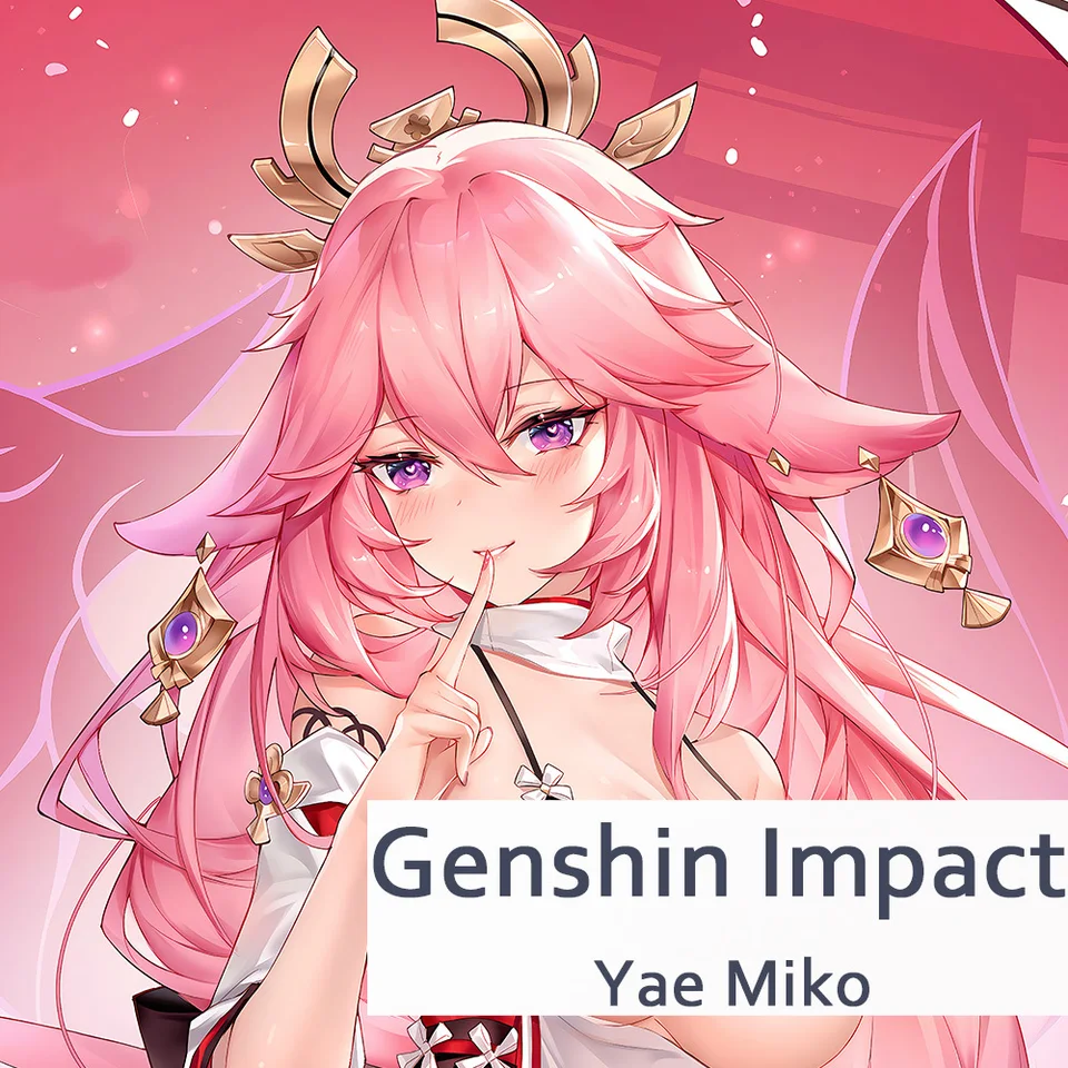 Genshin náraz yae miko dakimakura plné vankúšové puzdro Anime hra hing telo mäkká pohovka podliatina vankúš