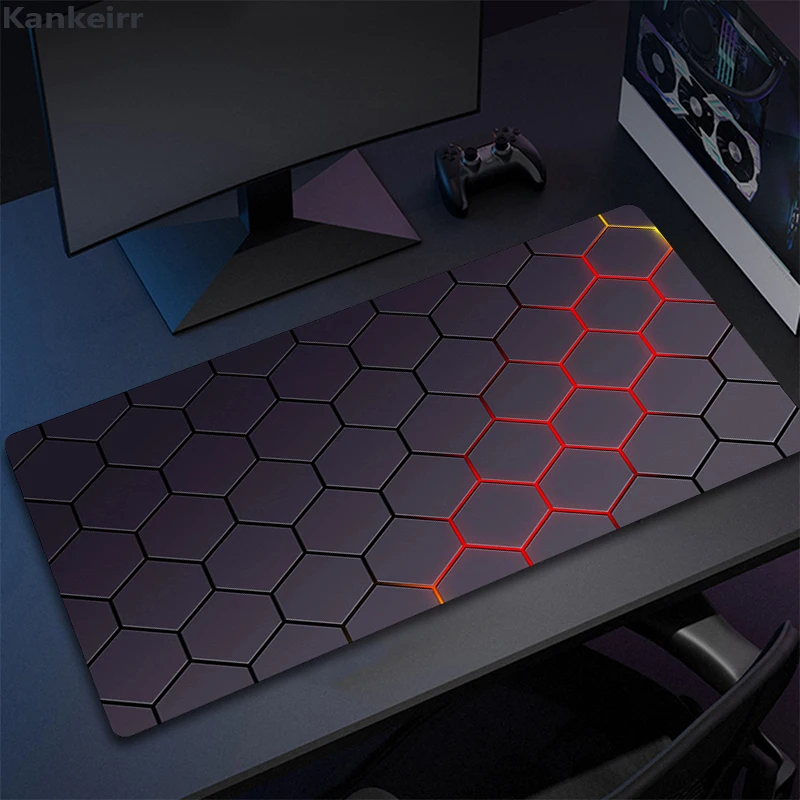 Geometrické pevné abstraktné umenie HD Pattern Mouse Pad Pad Gamer Adsessory Hot Large Desk Pads Pads Lock Lock Edge Klávesnica Neklipová rohož
