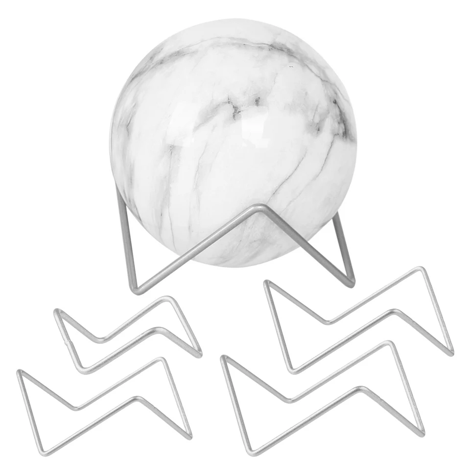 Geometrický šesťuholníkový držiteľ kryštálovej gule sklenená guľa Sphere Base Metal Display Stand Podsta