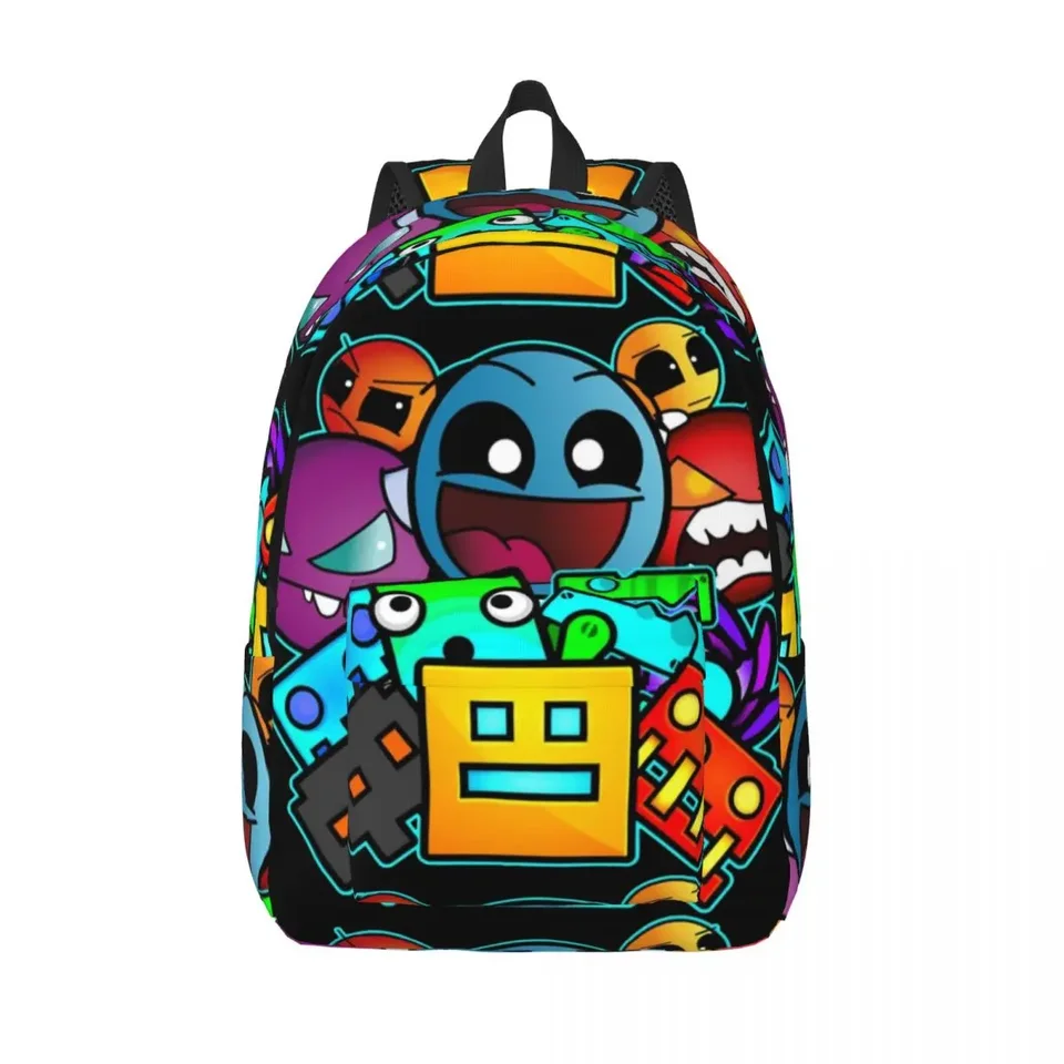 Geometry Cube Gaming Dash Dash Old School Backpack Elementary High College Student Student Bookbag Men Darček Daypack Darček