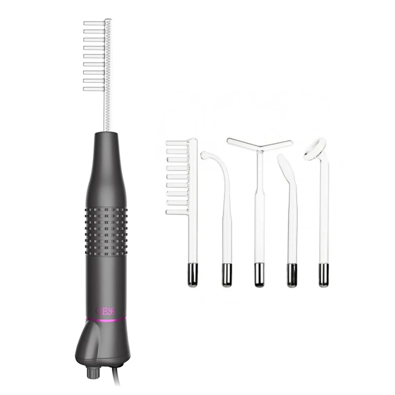 Gess Skin Massage Wand - Prenosný vysokofrekvenčný masáž pokožky s 5 prútikmi - Zvýšte pokožku